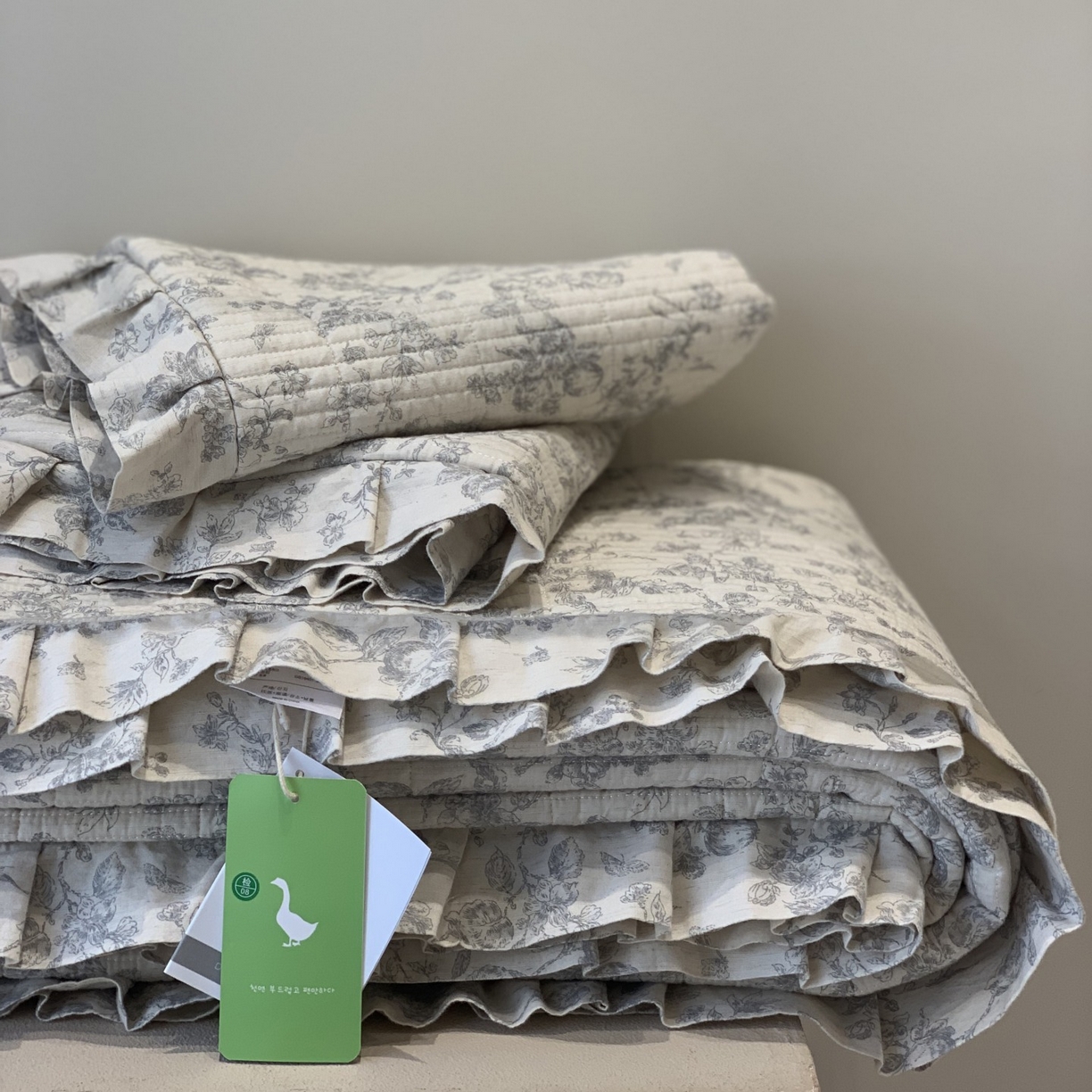 汇庭 2025秋冬新款麻三月床盖三件套系列 苏梨士