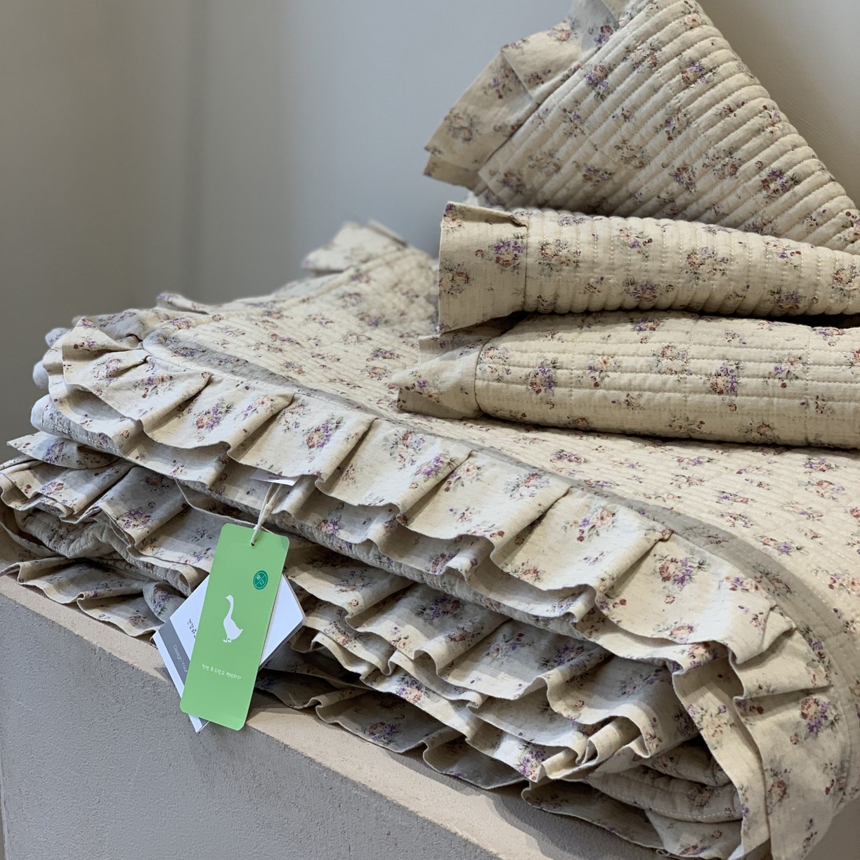 91家纺网 家纺一手货源 找家纺 汇庭 2025秋冬新款麻三月床盖三件套系列 锦绣