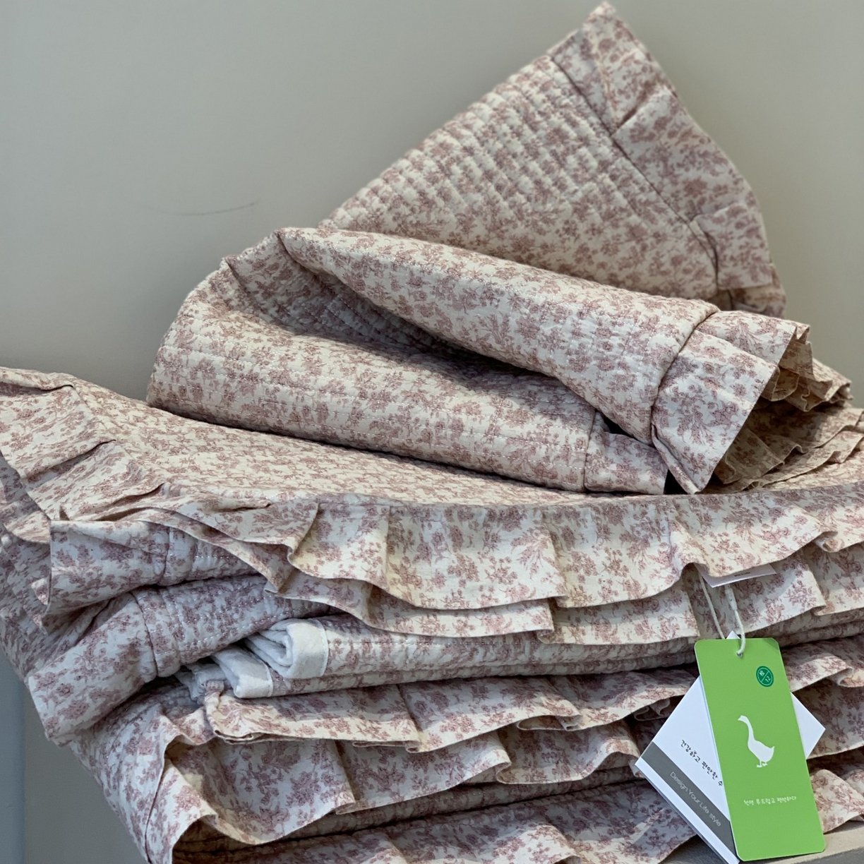 91家纺网 家纺一手货源 找家纺 汇庭 2025秋冬新款麻三月床盖三件套系列 三月