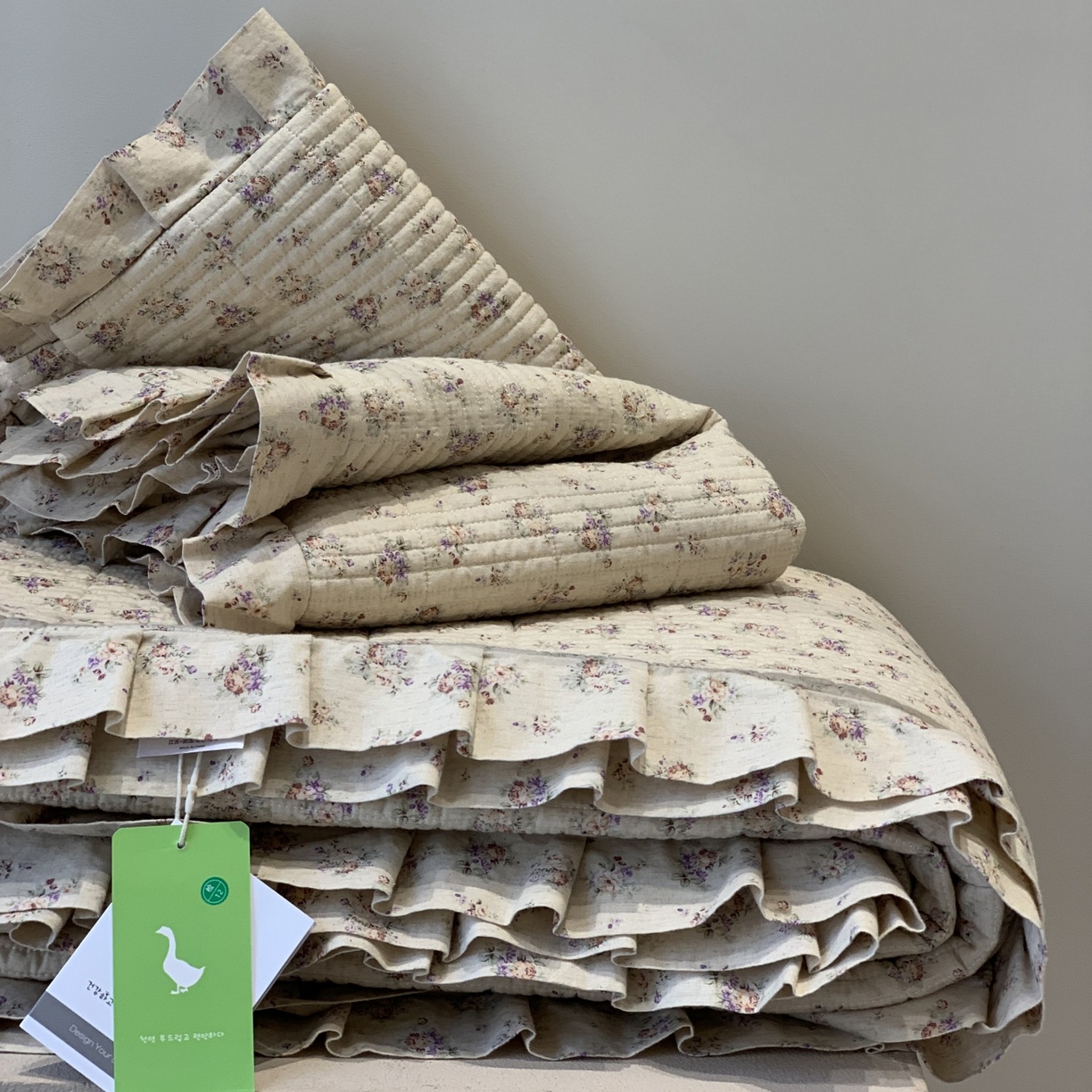 91家纺网 家纺一手货源 找家纺 汇庭 2025秋冬新款麻三月床盖三件套系列 锦绣