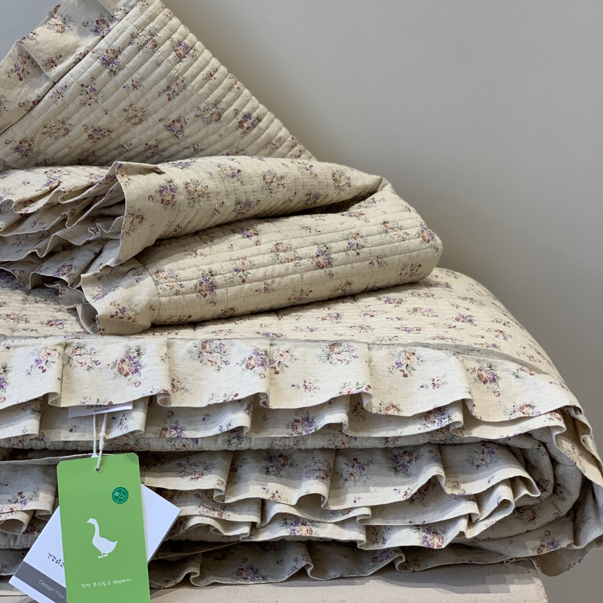 91家纺网 家纺一手货源 找家纺 汇庭 2025秋冬新款麻三月床盖三件套系列 锦绣