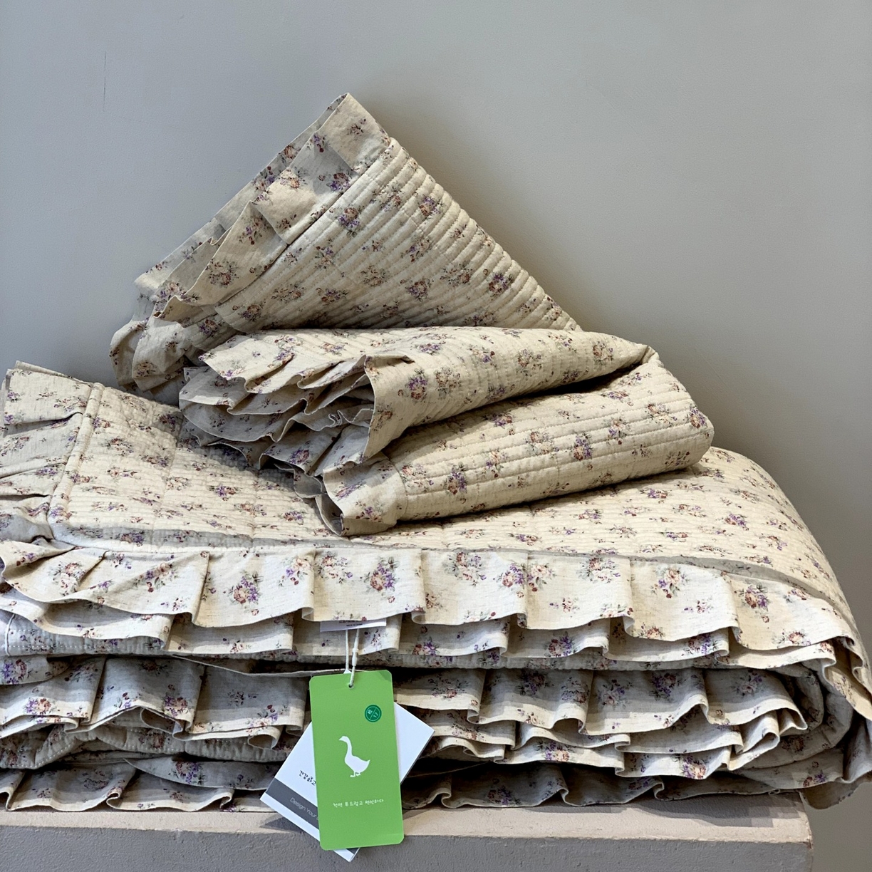 91家纺网 家纺一手货源 找家纺 汇庭 2025秋冬新款麻三月床盖三件套系列 锦绣