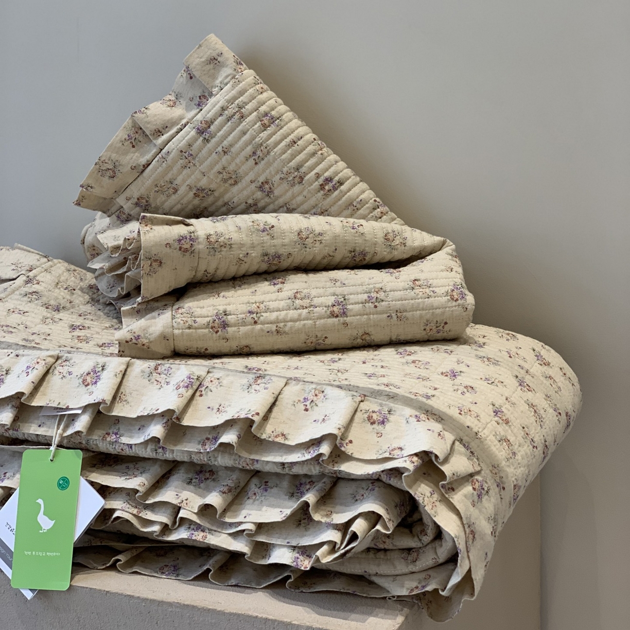 汇庭 2025秋冬新款麻三月床盖三件套系列 锦绣