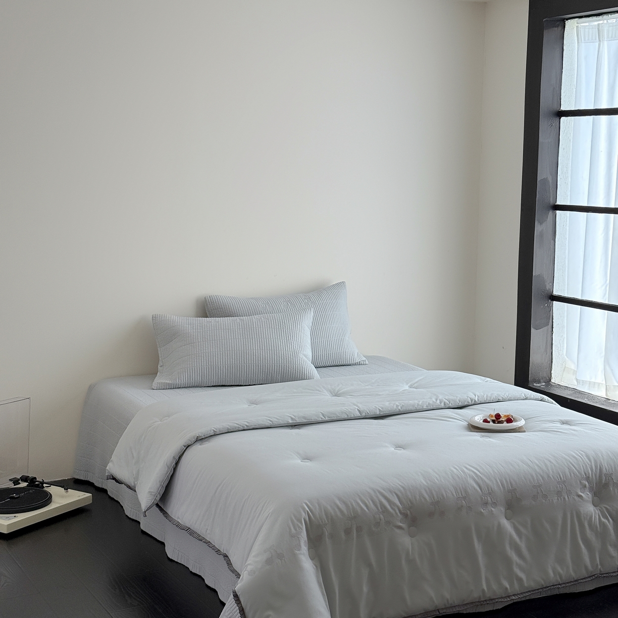 汇庭 2025新款秋冬胖胖樱桃春秋被+樱桃菲菲床盖三件套 绿色