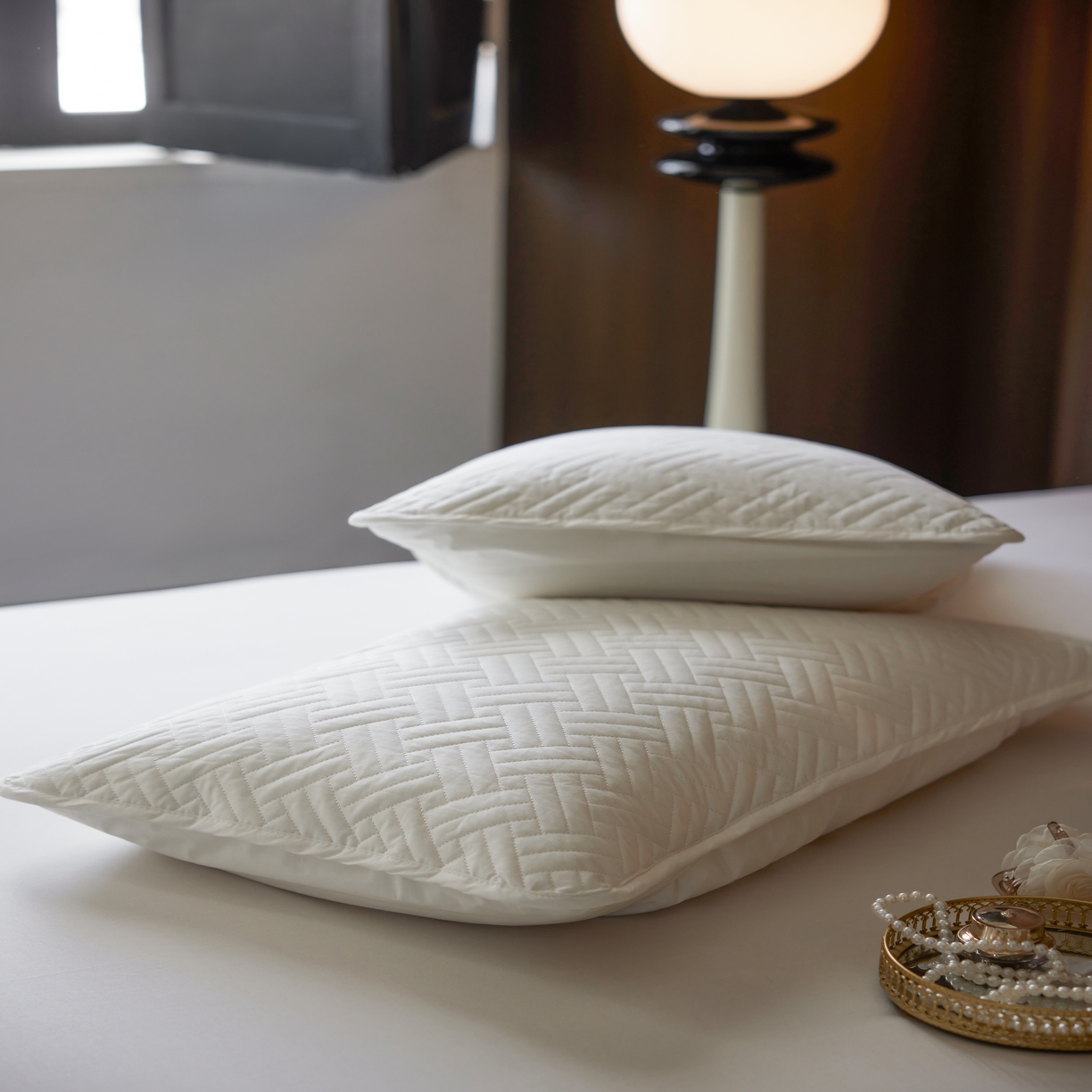 91家纺网 家纺一手货源 找家纺 （总）芯氧 2026新款Michelle 希尔顿酒店星级纯棉三防枕套