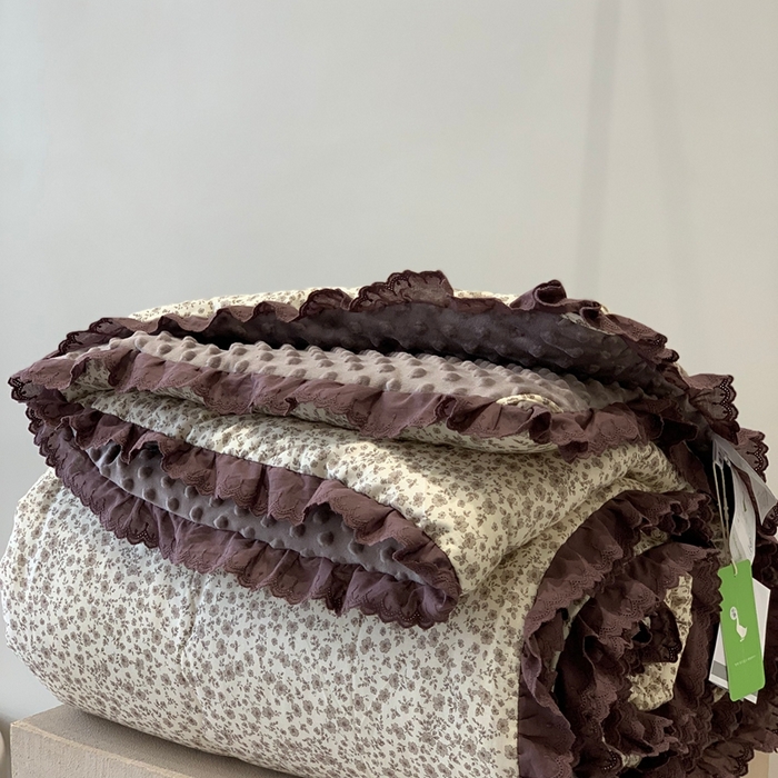 91家纺网 家纺一手货源 找家纺 （总）汇庭 2025秋冬新·花边款单双人豆豆被系列