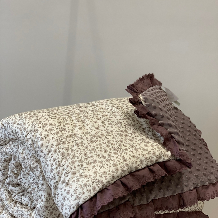 91家纺网 家纺一手货源 找家纺 汇庭 2025秋冬新·花边款单双人豆豆被系列 莫尼卡