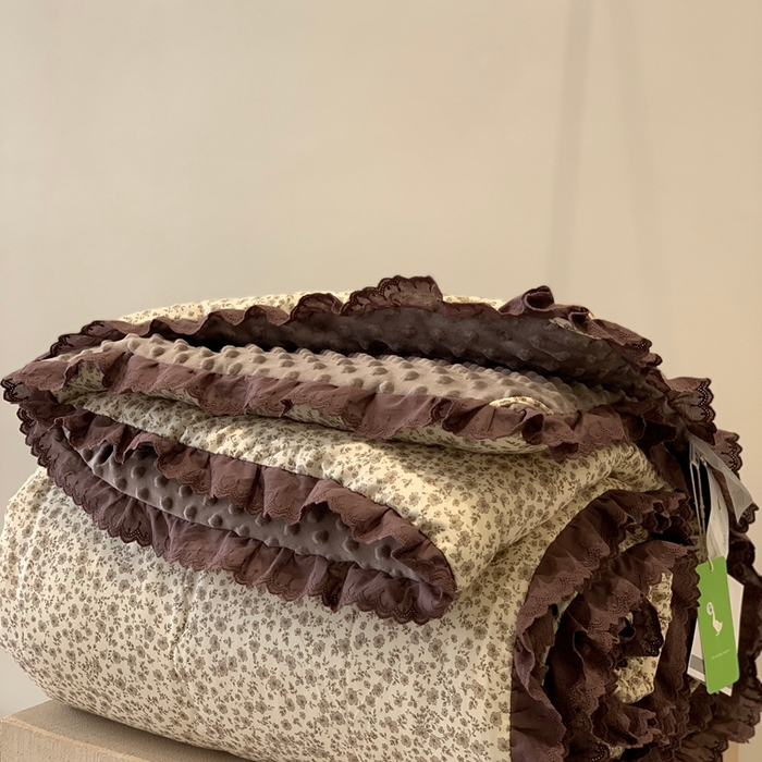 汇庭 2025秋冬新·花边款单双人豆豆被系列 莫尼卡