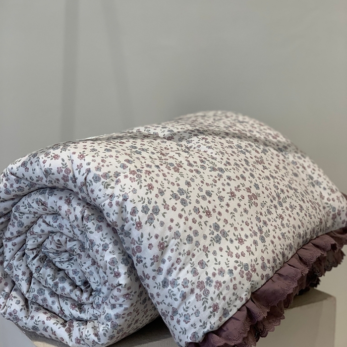 汇庭 2025秋冬新·花边款单双人豆豆被系列 桃花溪