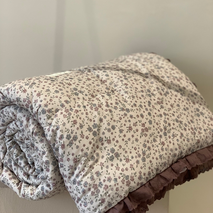 91家纺网 家纺一手货源 找家纺 汇庭 2025秋冬新·花边款单双人豆豆被系列 桃花溪