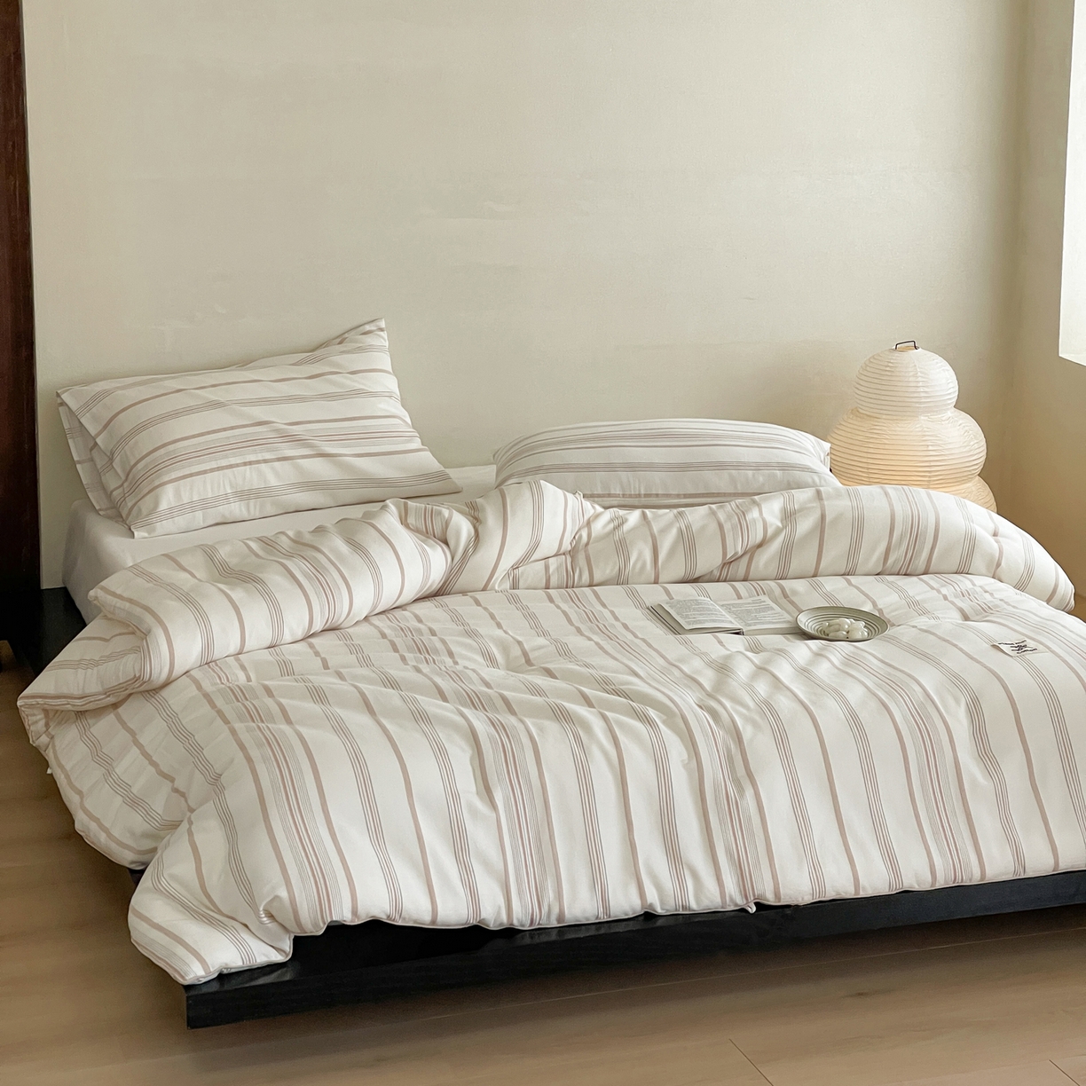 91家纺网 家纺一手货源 找家纺 佳汐蓝家纺 2025新款色织酵洗云感被 夏被 春秋被 冬被 被子被芯 岚图-雾粉