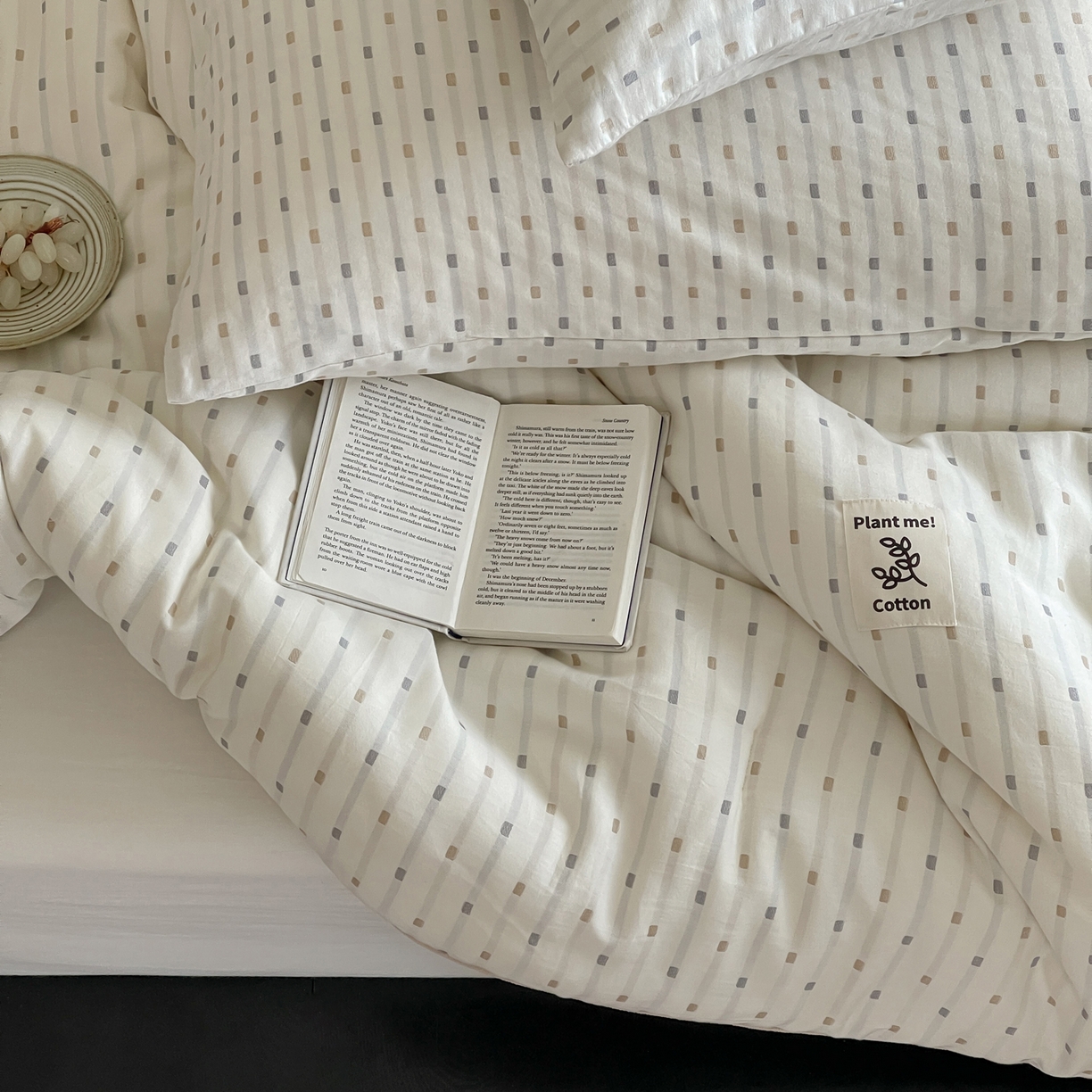 91家纺网 家纺一手货源 找家纺 佳汐蓝家纺 2025新款色织酵洗云感被 夏被 春秋被 冬被 被子被芯 极光-米白