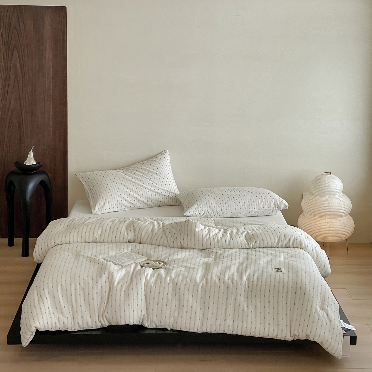 佳汐蓝家纺 2025新款色织酵洗云感被 夏被 春秋被 冬被 被子被芯 极光-米白