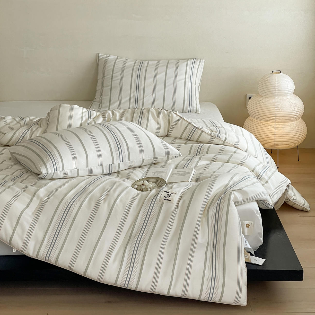 91家纺网 家纺一手货源 找家纺 佳汐蓝家纺 2025新款色织酵洗云感被 夏被 春秋被 冬被 被子被芯 岚图-月白