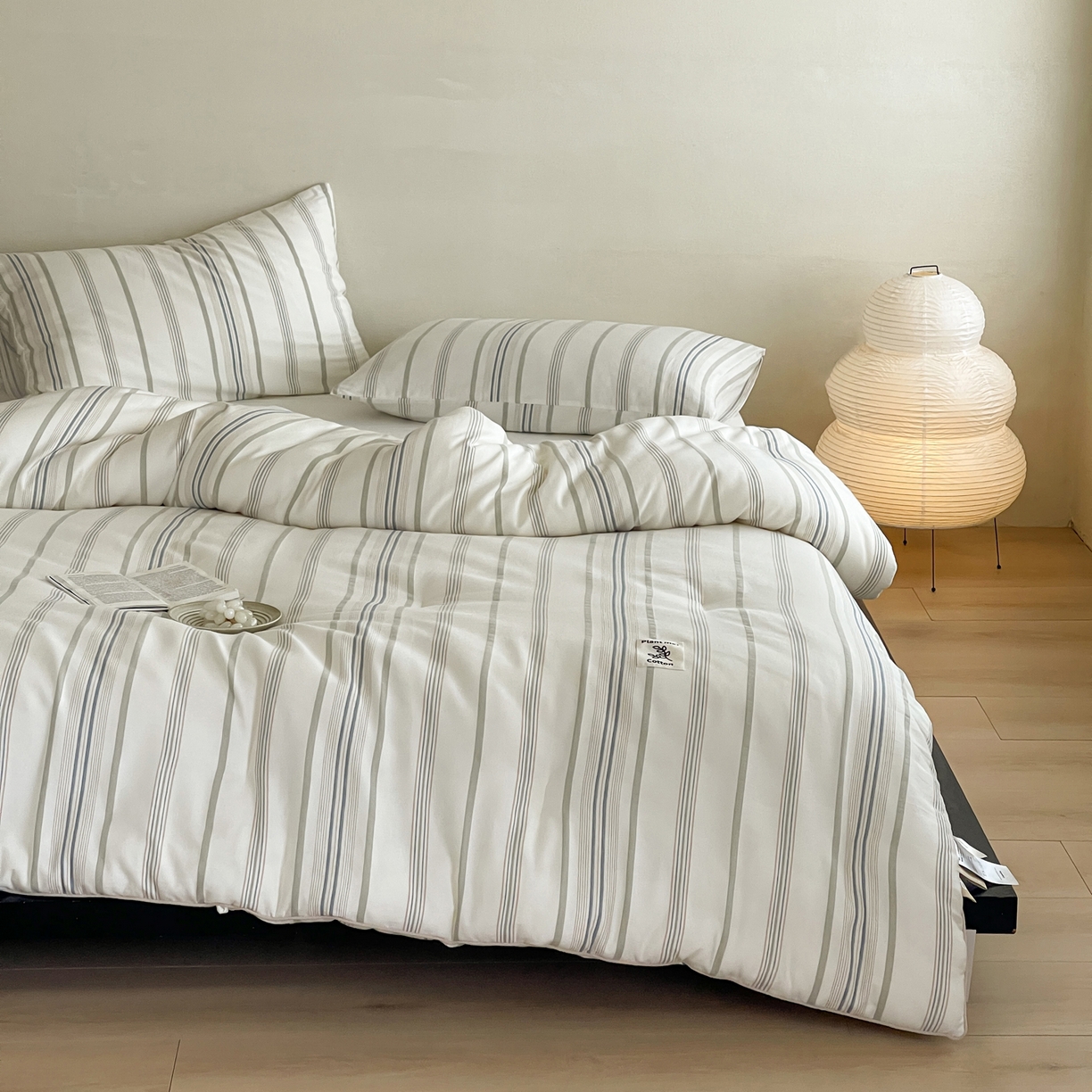 91家纺网 家纺一手货源 找家纺 佳汐蓝家纺 2025新款色织酵洗云感被 夏被 春秋被 冬被 被子被芯 岚图-月白