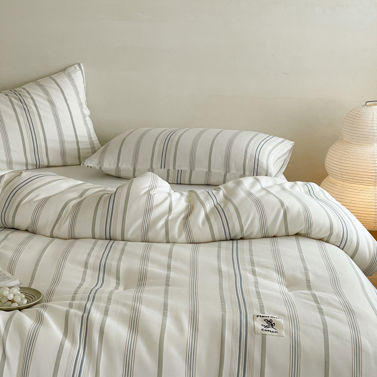 91家纺网 家纺一手货源 找家纺 佳汐蓝家纺 2025新款色织酵洗云感被 夏被 春秋被 冬被 被子被芯 岚图-月白