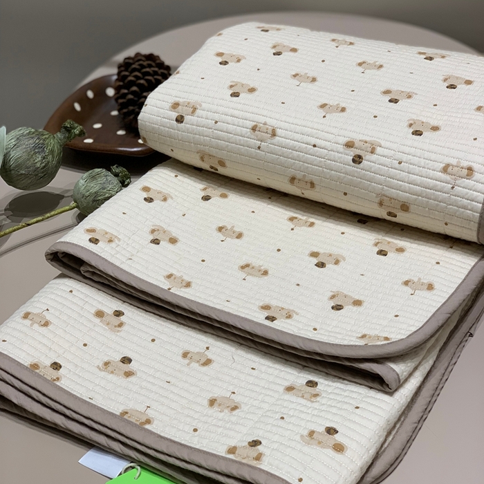 91家纺网 家纺一手货源 找家纺 汇庭 2025秋冬新款慕斯单品床盖系列 布丁象庄园