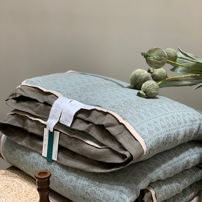 汇庭 2025秋冬新款·色织大提花春秋被系列 艾比斯蓝