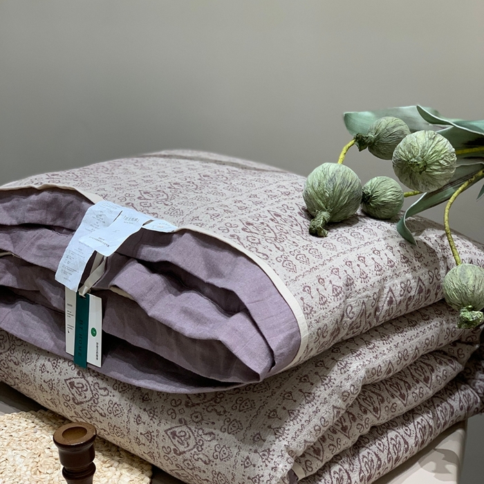 汇庭 2025秋冬新款·色织大提花春秋被系列 艾比斯紫