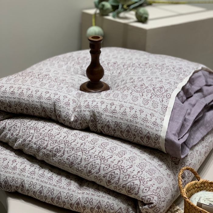 91家纺网 家纺一手货源 找家纺 汇庭 2025秋冬新款·色织大提花春秋被系列 艾比斯紫