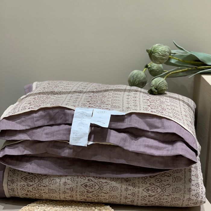 91家纺网 家纺一手货源 找家纺 汇庭 2025秋冬新款·色织大提花春秋被系列 艾比斯紫
