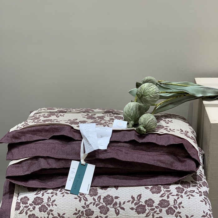 91家纺网 家纺一手货源 找家纺 汇庭 2025秋冬新款·色织大提花春秋被系列 玫瑰之约紫红