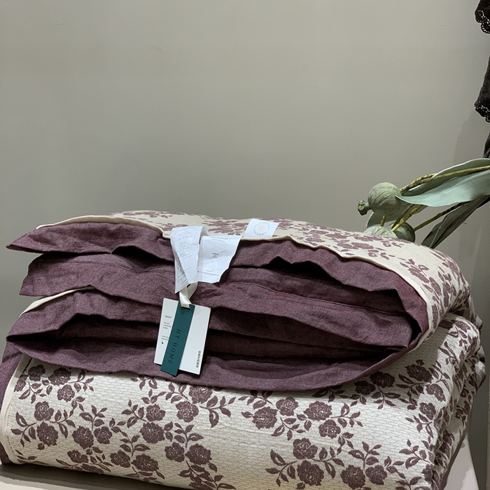 汇庭 2025秋冬新款·色织大提花春秋被系列 玫瑰之约紫红