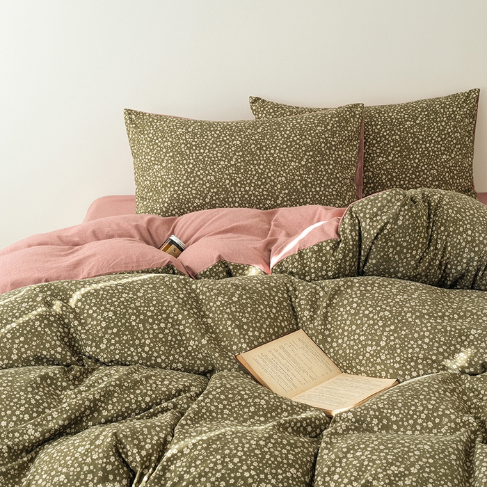 91家纺网 家纺一手货源 找家纺 竹合家纺 2025秋冬新款加厚磨毛色织暖绒系列针织四件套高克重 般若