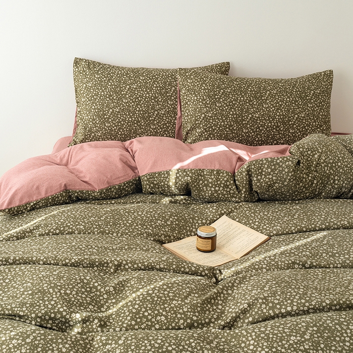 91家纺网 家纺一手货源 找家纺 竹合家纺 2025秋冬新款加厚磨毛色织暖绒系列针织四件套高克重 般若