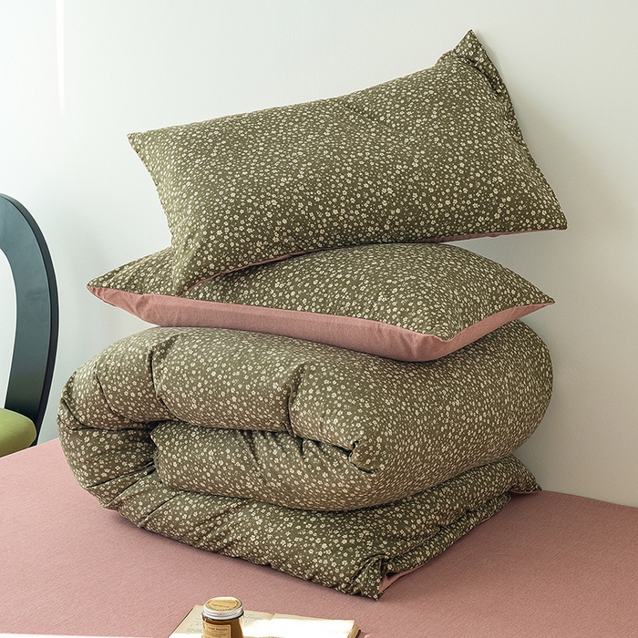 91家纺网 家纺一手货源 找家纺 竹合家纺 2025秋冬新款加厚磨毛色织暖绒系列针织四件套高克重 般若