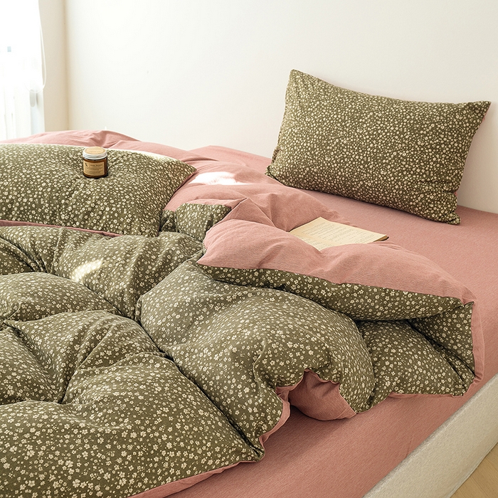 91家纺网 家纺一手货源 找家纺 竹合家纺 2025秋冬新款加厚磨毛色织暖绒系列针织四件套高克重 般若