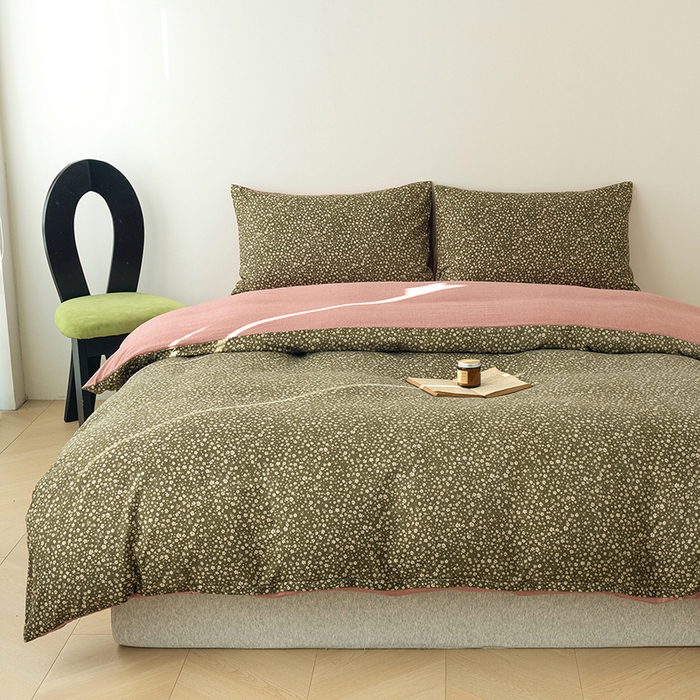 91家纺网 家纺一手货源 找家纺 竹合家纺 2025秋冬新款加厚磨毛色织暖绒系列针织四件套高克重 般若