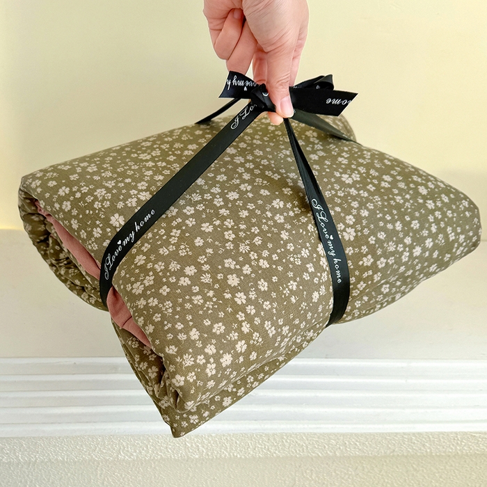 竹合家纺 2025秋冬新款加厚磨毛色织暖绒系列针织四件套高克重 般若