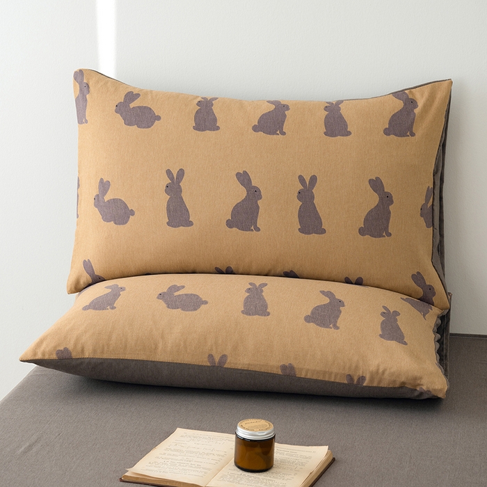 91家纺网 家纺一手货源 找家纺 竹合家纺 2025秋冬新款加厚磨毛色织暖绒系列针织四件套高克重 幸运兔