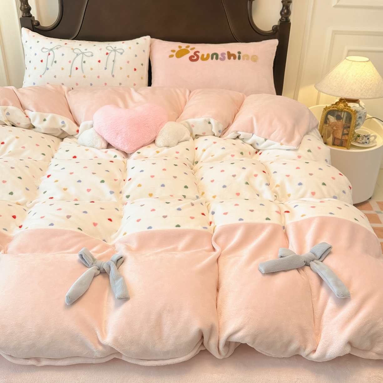 91家纺网 家纺一手货源 找家纺 （总）子钦家纺 2024秋冬新款加厚牛奶绒毛巾绣床单床笠四件套