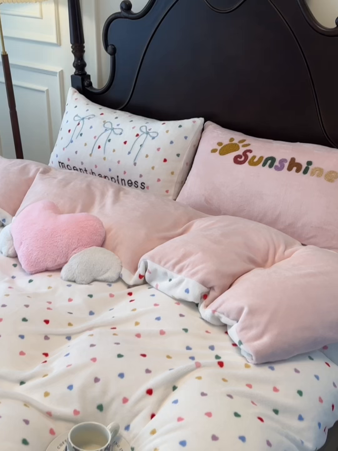 91家纺网 家纺一手货源 找家纺 （总）子钦家纺 2025秋冬新款复古宫廷风加厚牛奶绒蝴蝶结款毛巾绣四件套