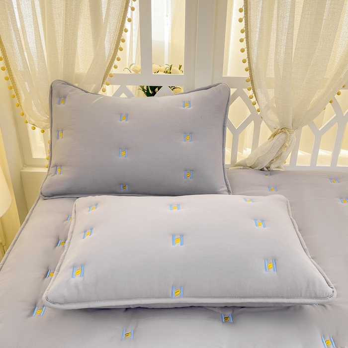 91家纺网 家纺一手货源 找家纺 安逸恋 2025新款简约新疆棉花单床笠床笠单件单品床笠 烟灰