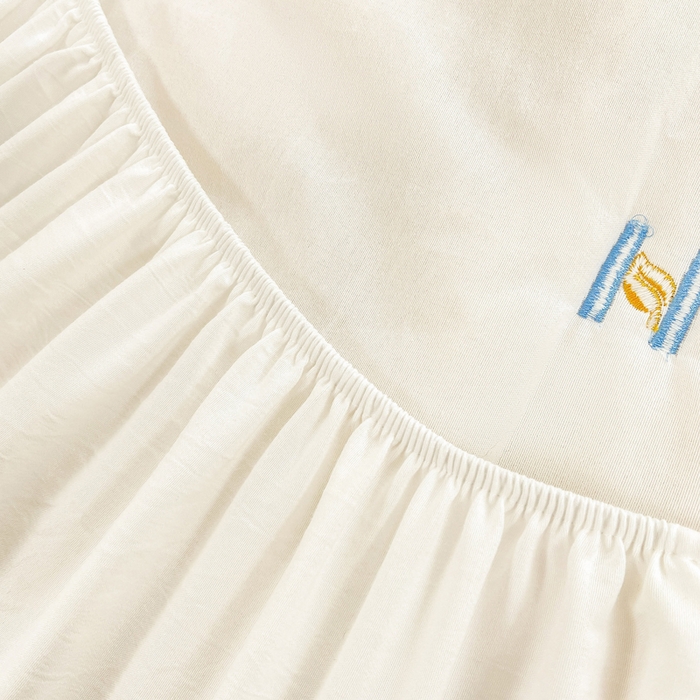 91家纺网 家纺一手货源 找家纺 安逸恋 2025新款简约新疆棉花单床笠床笠单件单品床笠 奶白