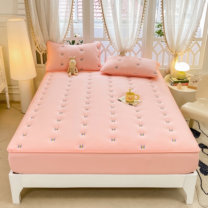 91家纺网 家纺一手货源 找家纺 安逸恋 2025新款简约新疆棉花单床笠床笠单件单品床笠 玉色