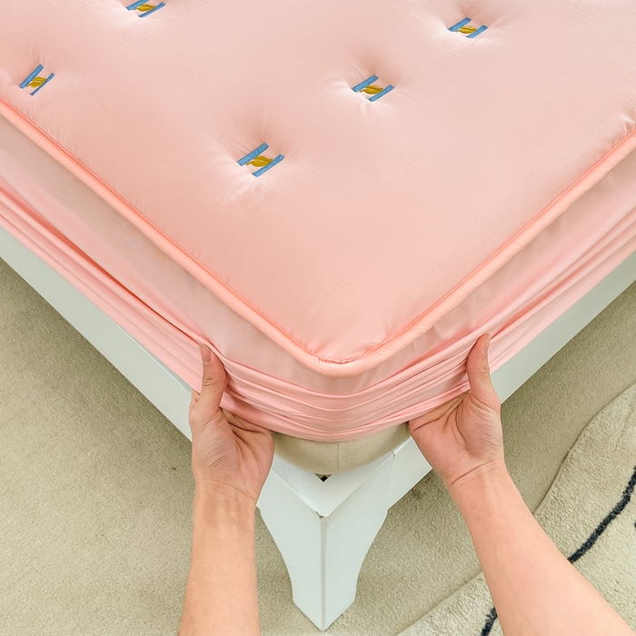 91家纺网 家纺一手货源 找家纺 安逸恋 2025新款简约新疆棉花单床笠床笠单件单品床笠 玉色