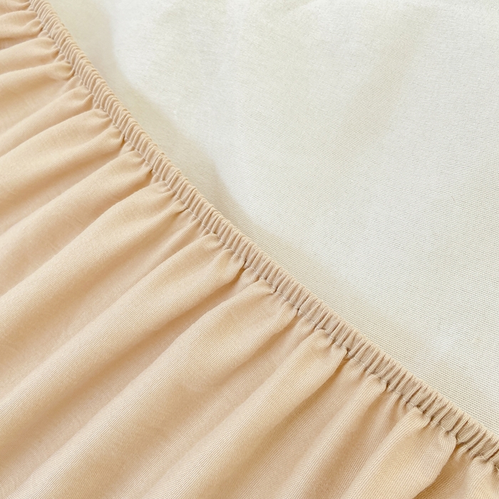 91家纺网 家纺一手货源 找家纺 安逸恋 2025新款简约新疆棉花单床笠床笠单件单品床笠 卡其