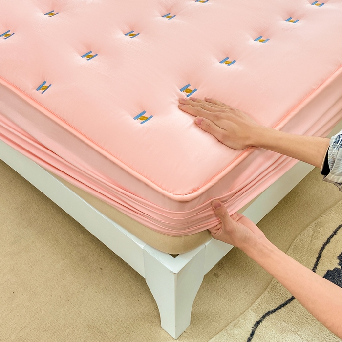 91家纺网 家纺一手货源 找家纺 安逸恋 2025新款简约新疆棉花单床笠床笠单件单品床笠 玉色