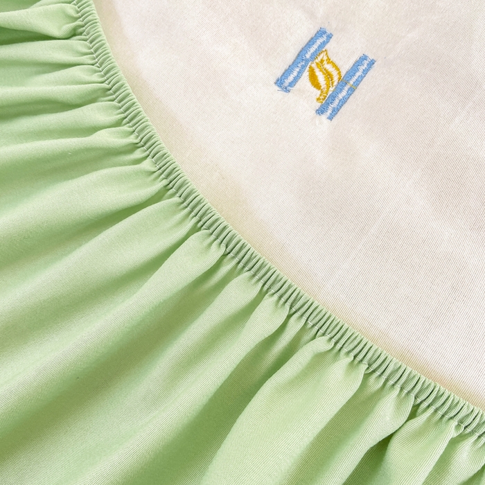 91家纺网 家纺一手货源 找家纺 安逸恋 2025新款简约新疆棉花单床笠床笠单件单品床笠 果绿