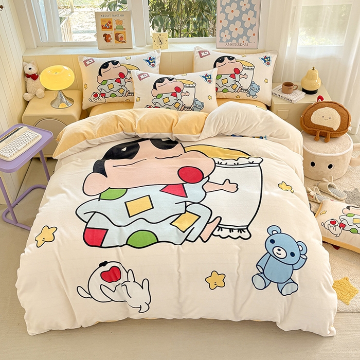 91家纺网 家纺一手货源 找家纺 （总）ds生活馆 2025新款大版高克重双面牛奶绒四件套