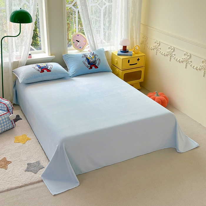 91家纺网 家纺一手货源 找家纺 ds生活馆 2025新款大版高克重双面牛奶绒四件套 奥特之光