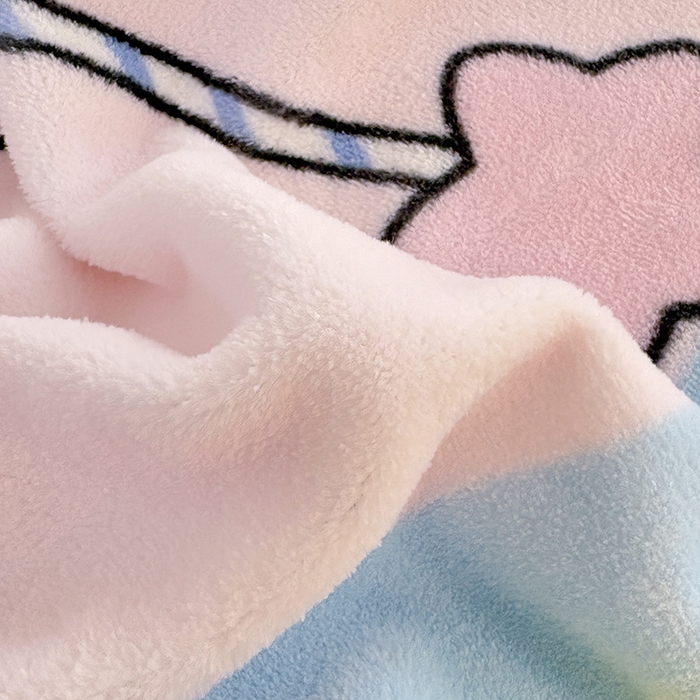 91家纺网 家纺一手货源 找家纺 ds生活馆 2025新款大版高克重双面牛奶绒四件套 独角兽小兔