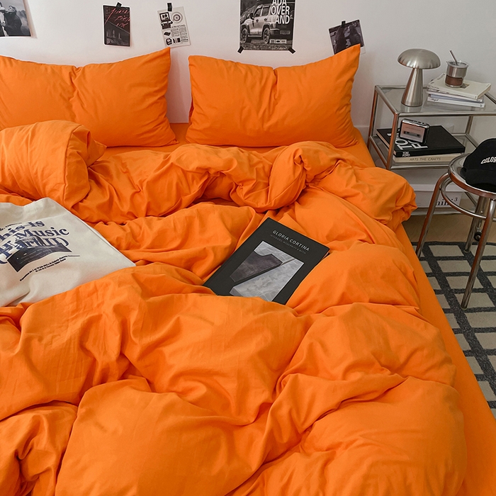 91家纺网 家纺一手货源 找家纺 优梦莱 2025新款糯糯抗菌棉四件套 爱玛橙