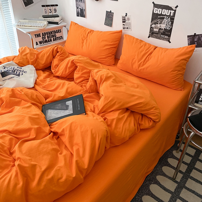 91家纺网 家纺一手货源 找家纺 优梦莱 2025新款糯糯抗菌棉四件套 爱玛橙