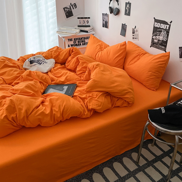 91家纺网 家纺一手货源 找家纺 优梦莱 2025新款糯糯抗菌棉四件套 爱玛橙