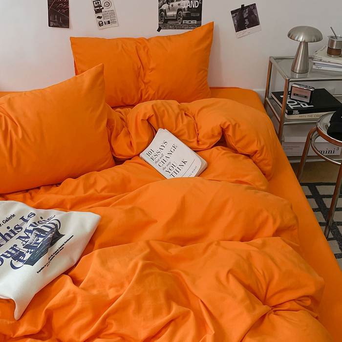 91家纺网 家纺一手货源 找家纺 优梦莱 2025新款糯糯抗菌棉四件套 爱玛橙